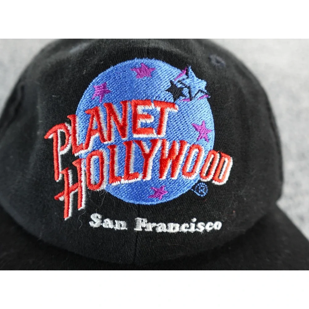 Kids Planet Hollywood San Francisco Black Baseball Cap Snapback Embroidered Logo